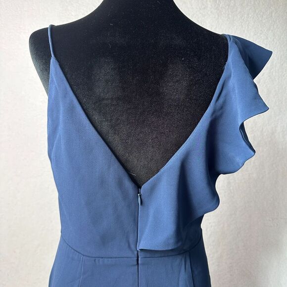 La Maison Talulah Vanity Fair Gown Maxi Dress Sz L Blue Formal Wedding Prom Hoco - Picture 9 of 14